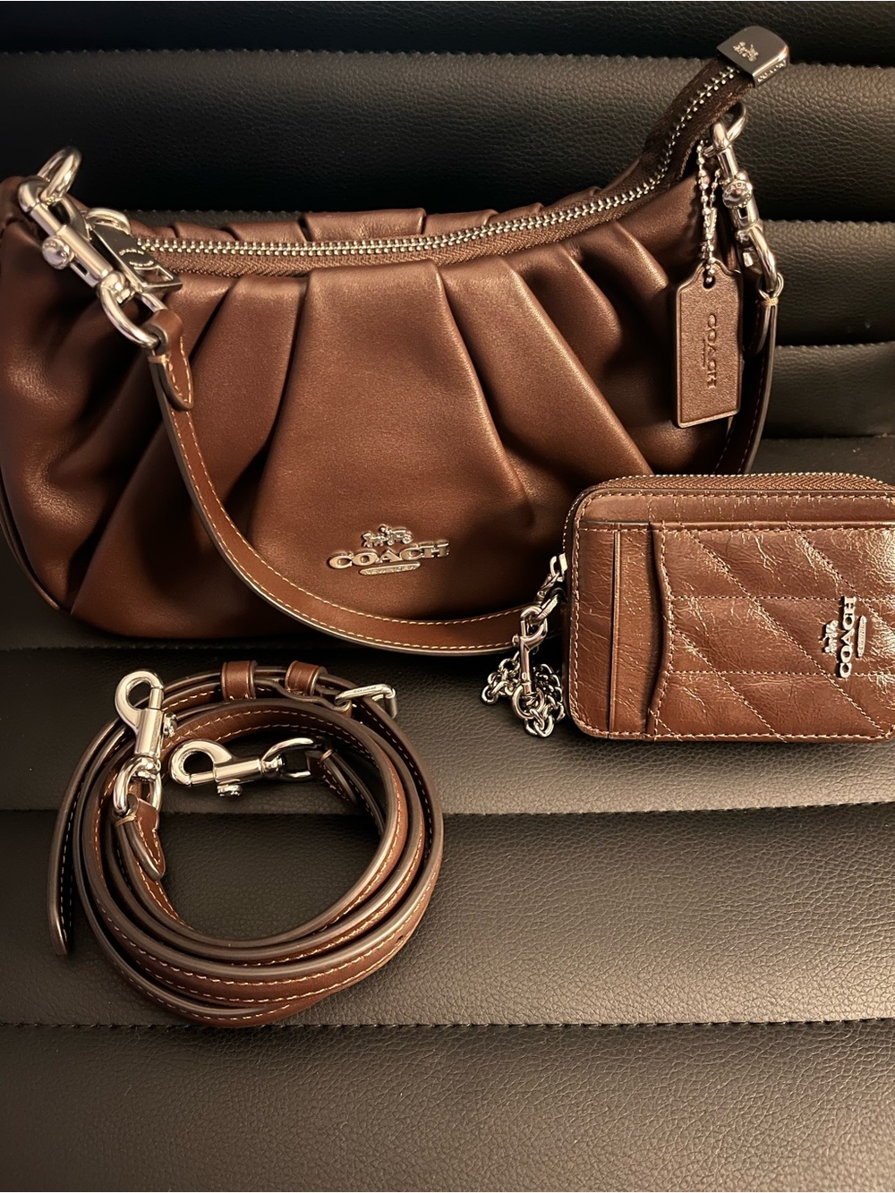 Coach Teri Shoulder Bag in Maple with Matching Wallet